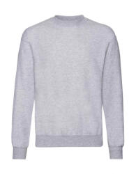 Fruit of the Loom Férfi hosszú ujjú pulóver Fruit of the Loom Classic Set In Sweat 4XL, Heather szürke