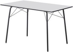 TEMPO KONDELA Étkezőasztal, fehér/fekete, 120x75x75 cm, NALAK TYP 2 - pepita