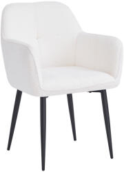 TEMPO KONDELA Étkezőszék, fehér/fekete, SENER - pepita