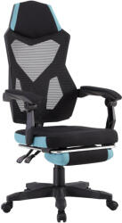 TEMPO KONDELA Irodai/gamer szék, fekete/neomint, JORIK NEW - pepita