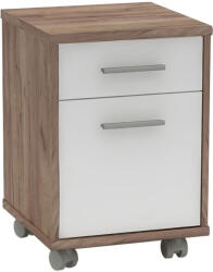 TEMPO KONDELA Irodai konténer, kraft dunkel/fehér, JOHAN 2 NEW 07