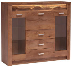 Tempo Vitrines komód, világos kőris, INFINITY 08