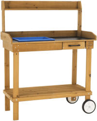 Tempo Kerti munkaasztal mosdóval fa/barna, BARDY