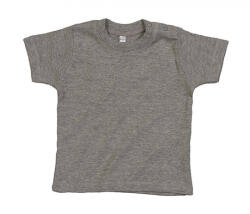 BabyBugz Bébi rövid ujjú póló BabyBugz Baby T-Shirt 3-6, Heather Szürke Melange Organic