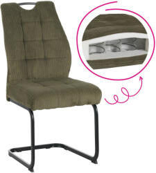 TEMPO KONDELA Étkezőszék, zöld/fekete, KELMA