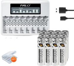  Újratölthető akkumulátor, 1, 5 V feszültség, 1300 mWh kapacitás, 12 AAA 1 töltő