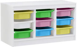 Tempo Rendszerező tárolódobozokkal, fehér/színes, TRIMAL