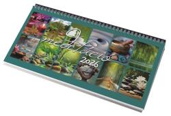 REALSYSTEM 2026 Meditáció 7941-01 képes fekete fekvő asztali naptár (7941-01) - officedepot