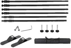  Háttérállvány, dupla keresztrúd kialakítás, zöld képernyő kompatibilitás, 24x30M