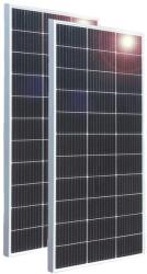 Napelem, monokristályos anyag, tartós kivitel, 300w 2db 150w készlet