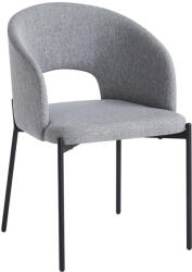 TEMPO KONDELA Étkezőszék, szürke/fekete, LONKA