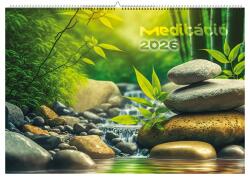 REALSYSTEM 2026 Meditáció 6091 falinaptár (6091-ME) - officedepot