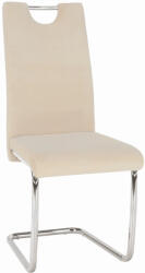 TEMPO KONDELA Étkezőszék, bézs Dulux Velvet szövet/világos varrás, ABIRA NEW