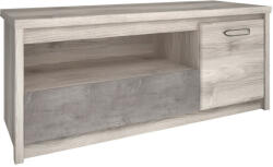 TEMPO KONDELA TV állvány 1D1S, nairobi gesztenye/onix, JESI NEW