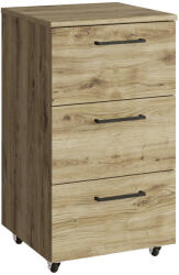 TEMPO KONDELA Fiókos konténer 3S, navarra tölgy, DORSI