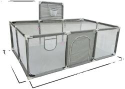  Babajáróka, tágas, 3, 6 m¬≤ terület, tartós szövetszerkezet, világosszürke, háló nélkül