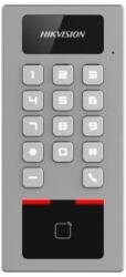 Hikvision Post interfon cu cititor proximitate si tastatura Hikvision DS-K1T502DBWX, PIN, card M1, DESfire, slot card, bluetooth (DS-K1T502DBWX)