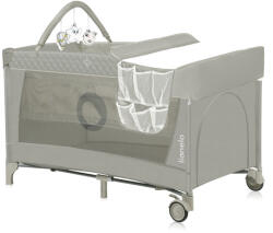 Lionelo Flower multifunkciós utazóágy - Cappuccino - pepita