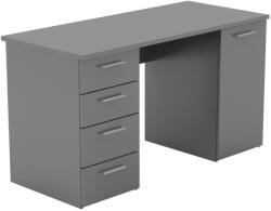 TEMPO KONDELA Íróasztal, grafit, EUSTACH - pepita