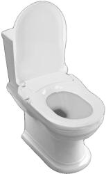  Bidé WC-ülőke, D-alakú, kettős fúvóka, öntisztító, FEHÉR