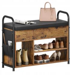 SONGMICS Praktikus cipősszekrény puha ülőfelülettel és tárolórekesszel a fedél alatt (LSB052K01)