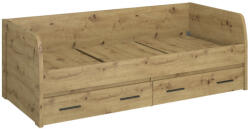 TEMPO KONDELA Ágy 2S, 90x200, artisan tölgy, AIRON