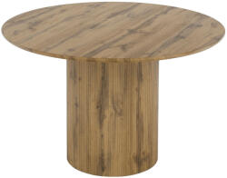 TEMPO KONDELA Étkezőasztal, tölgy, átmérő 120 cm, MAHIR TYP 2 - pepita