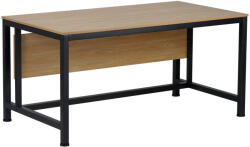 TEMPO KONDELA Íróasztal, tölgy/fekete, 150x80 cm, KILIS NEW - pepita
