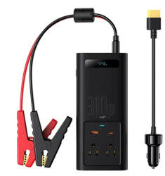 Baseus autós inverter 300W, 24V, CN / EU, fekete - pepita