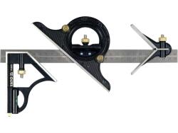 TOYA Derékszög és Vonalzó, szögmérővel és libellával 300 mm (YT-70772) (YT-70772)