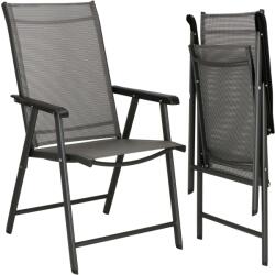 SPRINGOS Scaun de grădină Springos - 96 x 57 x 56 cm - negru-gri (GC0020)