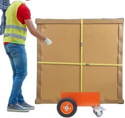  Panelkocsi, ötvözött acél szerkezet, 45 x 31, 5 x 25, 5 cm méretek, 300 kg teherbírás, 2 pneumatikus kerék, 2 univerzális kerék fékekkel