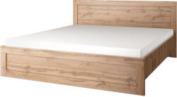 TEMPO KONDELA Franciaágy, 180x200, wotan tölgy, MORATIZ - pepita