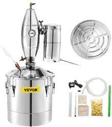  Vízalkohol lepárló, 70 literes űrtartalom, 304 rozsdamentes acél, hőmérővel, nagy tisztaságú kimenet, tartós szerkezet