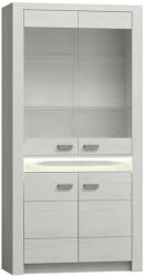 Tempo Vitrines szekrény, kőris fehér, INFINITY I-03