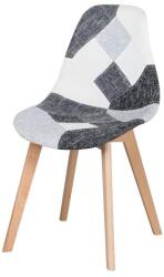 Étkezőszékek, skandináv stílusú design, ergonomikus fa, 8 DB-szürke