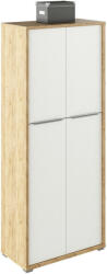 TEMPO KONDELA Polcos szekrény, artisan tölgy/fehér, RIOMA TYP 07