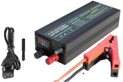 Nagy teljesítményű akkumulátortöltő, állítható áram 0-100a, LCD intelligens kijelző, Dt100a kliptel