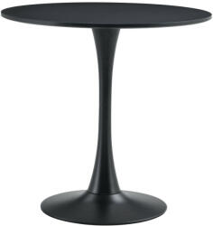 TEMPO KONDELA Étkezőasztal, fekete, átmérő 80 cm, REVENTON NEW - pepita