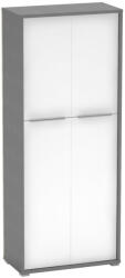 TEMPO KONDELA Polcos szekrény, grafit/fehér, RIOMA NEW TYP 07