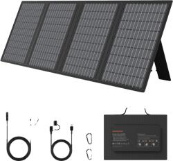 Napelem, 60 W-os hordozható töltés, USB kimeneti opciók, fekete