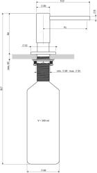 Omnires Modern Project dozator săpun 500 ml || MP60723CPB (MP60723CPB)