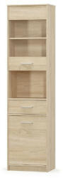 Tempo Vitrines szekrény 1D1W1S, sonoma tölgyfa, TEYO
