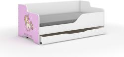  LILU gyerekágy laminált fronttal 160x80cm matraccal és ágyneműtartóval - rózsaszín unikornis
