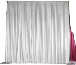  Háttérfüggöny, 6, 5 láb magas, egyszínű minta, nem testreszabható kialakítás, FEHÉR, 6M X3M