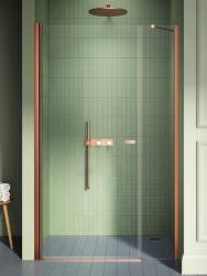 NEW TRENDY New Soleo Copper Brushed uși de duș 120 cm înclinabilă cupru periat/sticlă transparentă D-0948A (D0948A)