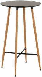 Tempo Bárasztal, fekete/tölgy, átmérő 60 cm, IMAM - pepita