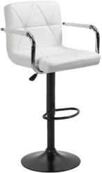Tempo Bárszék, ekobőr fehér/fekete, FABIOLA