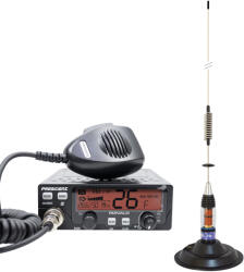 PNI Kit Rádió CB President RONALD ASC 10/12M + CB Antenna PNI ML70, hossz 70cm, 26-30MHz, 200W