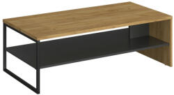 TEMPO KONDELA Dohányzóasztal 120, dub craf arany/antracit, SANTANA - pepita